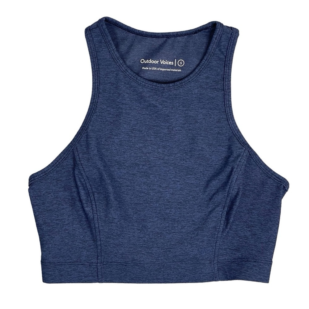Outdoor Voices Athena Crop Top Womens Small High Neck Sports Bra Gym Work Out
